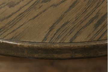和製ビンテージ　神戸洋家具　永田良介商店　落ち着いた色味と杢目が魅力的なラウンドテーブル(ダイニングテーブル、食卓、丸テーブル、4人掛け、ヴィンテージ)(R-075946)