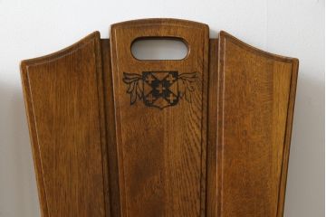 中古　希少な絶版品!!　カリモク家具(karimoku)　ルスティック(RUSTIC)　オーク材　カントリースタイルの空間づくりにおすすめなダイニングチェア3脚セット(板座チェア、椅子、イス、バラ売り可能)(R-075947)