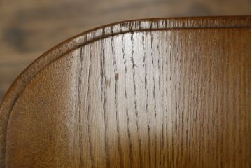 中古　希少な絶版品!!　カリモク家具(karimoku)　ルスティック(RUSTIC)　オーク材　カントリースタイルの空間づくりにおすすめなダイニングチェア3脚セット(板座チェア、椅子、イス、バラ売り可能)(R-075947)