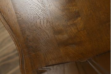 中古　希少な絶版品!!　カリモク家具(karimoku)　ルスティック(RUSTIC)　オーク材　カントリースタイルの空間づくりにおすすめなダイニングチェア3脚セット(板座チェア、椅子、イス、バラ売り可能)(R-075947)
