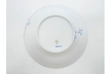 デンマーク　ROYAL COPENHAGEN(ロイヤルコペンハーゲン)　ブルーエレメンツ　美しいフォルムのデザインが目を惹くディーププレート 24cm(皿、洋食器)(R-075949)