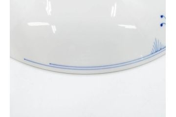 デンマーク　ROYAL COPENHAGEN(ロイヤルコペンハーゲン)　ブルーエレメンツ　美しいフォルムのデザインが目を惹くディーププレート 24cm(皿、洋食器)(R-075949)