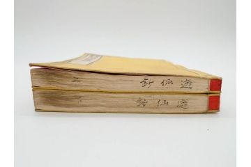 明治　頭書図画　遊仙窟鈔　松山堂書店発行　上・下2冊セット(和本、張文成、全5巻)(R-075952)