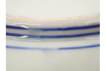 江戸〜明治　古伊万里　染付　約40cm　1尺3寸　迫力のある珍しい柄が目を惹く大皿(鳥、和皿、和食器、一尺三寸)(R-075956)