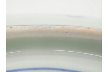 江戸〜明治　古伊万里　染付　約40cm　1尺3寸　迫力のある珍しい柄が目を惹く大皿(鳥、和皿、和食器、一尺三寸)(R-075957)