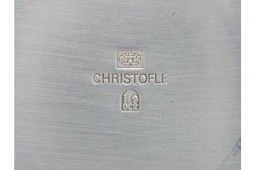 フランス　クリストフル　CHRISTOFLE　アルビ　シルバーコーティング　シンプルながら洗練されたデザインが素敵なティーポット&クリーマー(銀メッキ、ミルクポット、ミルクジャー)(R-075960)