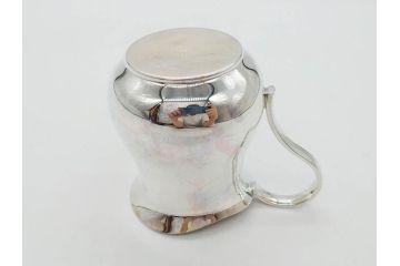 フランス　クリストフル　CHRISTOFLE　アルビ　シルバーコーティング　シンプルながら洗練されたデザインが素敵なティーポット&クリーマー(銀メッキ、ミルクポット、ミルクジャー)(R-075960)