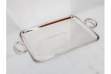 フランス　クリストフル　CHRISTOFLE　アルビ　シルバーコーティング　上品な空間を演出するトレイ(トレー、銀メッキ、箱付き)(R-075961)