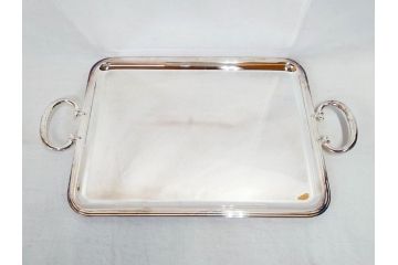 フランス　クリストフル　CHRISTOFLE　アルビ　シルバーコーティング　上品な空間を演出するトレイ(トレー、銀メッキ、箱付き)(R-075961)