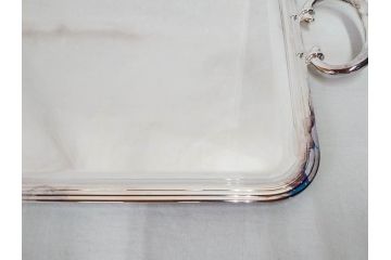 フランス　クリストフル　CHRISTOFLE　アルビ　シルバーコーティング　上品な空間を演出するトレイ(トレー、銀メッキ、箱付き)(R-075961)