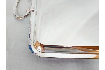 フランス　クリストフル　CHRISTOFLE　アルビ　シルバーコーティング　上品な空間を演出するトレイ(トレー、銀メッキ、箱付き)(R-075961)