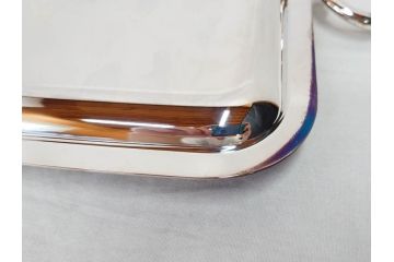 フランス　クリストフル　CHRISTOFLE　アルビ　シルバーコーティング　上品な空間を演出するトレイ(トレー、銀メッキ、箱付き)(R-075961)