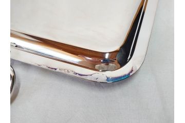 フランス　クリストフル　CHRISTOFLE　アルビ　シルバーコーティング　上品な空間を演出するトレイ(トレー、銀メッキ、箱付き)(R-075961)