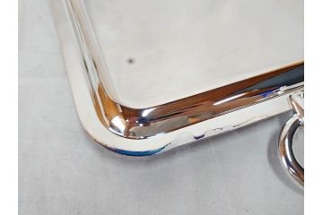 フランス　クリストフル　CHRISTOFLE　アルビ　シルバーコーティング　上品な空間を演出するトレイ(トレー、銀メッキ、箱付き)(R-075961)