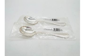 フランス　クリストフル　CHRISTOFLE　マルメゾン 　マルリー　シルバーコーティング　繊細なデザインと上品な輝きが目を惹くカトラリーセット(スプーン6本、フォーク4本、ナイフ2本、お箸2膳、銀メッキ、食器)(R-075962)