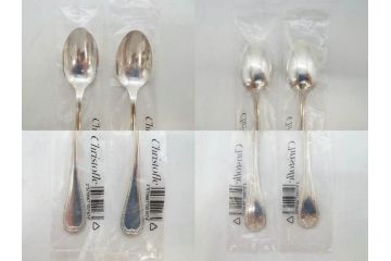 フランス　クリストフル　CHRISTOFLE　マルメゾン 　マルリー　シルバーコーティング　繊細なデザインと上品な輝きが目を惹くカトラリーセット(スプーン6本、フォーク4本、ナイフ2本、お箸2膳、銀メッキ、食器)(R-075962)