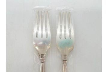 デンマーク　GEORG JENSEN(ジョージ・ジェンセン)　ACORN(エコーン)　STERLING SILVER(スターリングシルバー)　カトラリーセット(スプーン6本、ナイフ6本、フォーク12本、合計24本、銀製、SV925、食器、箱付き)(R-075963)