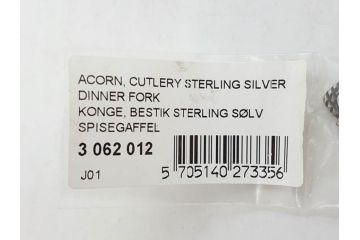 デンマーク　GEORG JENSEN(ジョージ・ジェンセン)　ACORN(エコーン)　STERLING SILVER(スターリングシルバー)　カトラリーセット(スプーン6本、ナイフ6本、フォーク12本、合計24本、銀製、SV925、食器、箱付き)(R-075963)