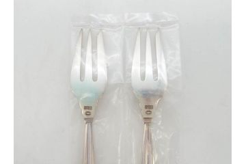 デンマーク　GEORG JENSEN(ジョージ・ジェンセン)　ACORN(エコーン)　STERLING SILVER(スターリングシルバー)　カトラリーセット(スプーン6本、ナイフ6本、フォーク12本、合計24本、銀製、SV925、食器、箱付き)(R-075963)