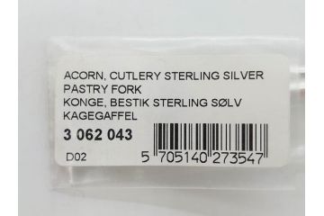 デンマーク　GEORG JENSEN(ジョージ・ジェンセン)　ACORN(エコーン)　STERLING SILVER(スターリングシルバー)　カトラリーセット(スプーン6本、ナイフ6本、フォーク12本、合計24本、銀製、SV925、食器、箱付き)(R-075963)