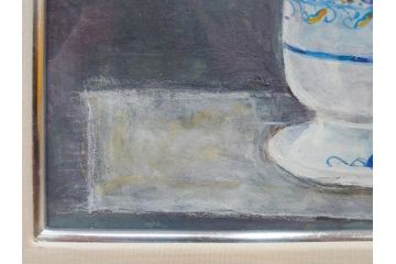 真作　三輪敦子　「初夏に咲く」　F4号　日本画(花、共シール、絵画、額装)(R-075964)