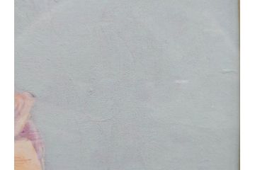 真作　三輪敦子　「三色すみれ」　F4号　日本画(花、共シール、絵画、額装)(R-075965)
