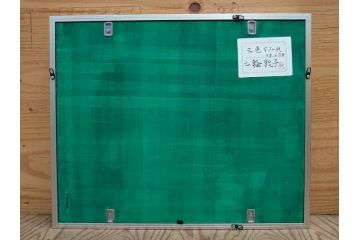 真作　三輪敦子　「三色すみれ」　F4号　日本画(花、共シール、絵画、額装)(R-075965)
