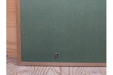 真作　岩壁冨士夫　「エスタレイジャーの海と船」　日本画(舟、共シール、絵画、額装)(R-075966)