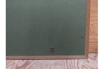 真作　岩壁冨士夫　「エスタレイジャーの海と船」　日本画(舟、共シール、絵画、額装)(R-075966)