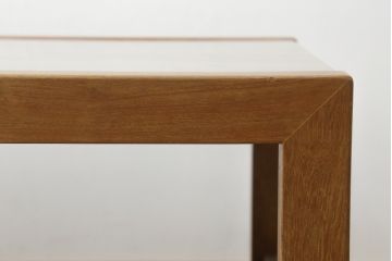 和製ビンテージ　チーク材　シンプルなデザインで取り入れやすいガラストップローテーブル(座卓、センターテーブル、リビングテーブル、ヴィンテージ)(R-075968)