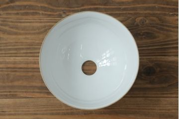 アンティーク照明　オールドノリタケ・則武(日陶)　レトロで可愛らしい図柄の電笠(天井照明、シェード、ペンダントライト、吊り下げ照明)(R-075972)
