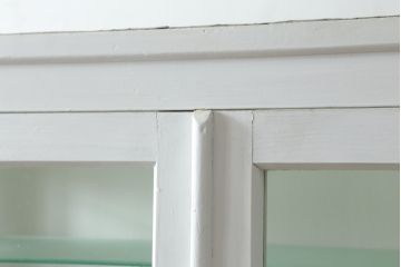 和製アンティーク　カフェ風インテリアが叶うレトロなケビント(ガラスケース、飾り棚、陳列棚、ショーケース、収納棚、戸棚、デンタルケース、デンタルキャビネット)(R-075978)
