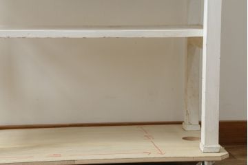 和製アンティーク　カフェ風インテリアが叶うレトロなケビント(ガラスケース、飾り棚、陳列棚、ショーケース、収納棚、戸棚、デンタルケース、デンタルキャビネット)(R-075978)
