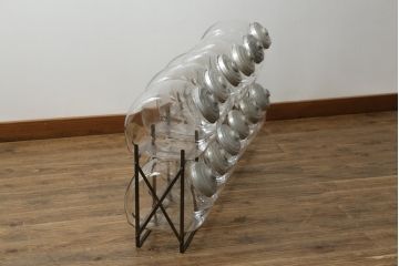 アンティーク雑貨　当時物　昭和レトロ　12連猫瓶(ガラス瓶、菓子瓶、菓子びん、菓子ビン)(R-075985)