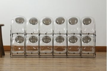 アンティーク雑貨　当時物　昭和レトロ　12連猫瓶(ガラス瓶、菓子瓶、菓子びん、菓子ビン)(R-075985)