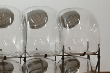 アンティーク雑貨　当時物　昭和レトロ　12連猫瓶(ガラス瓶、菓子瓶、菓子びん、菓子ビン)(R-075985)