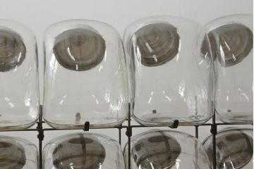 アンティーク雑貨　当時物　昭和レトロ　12連猫瓶(ガラス瓶、菓子瓶、菓子びん、菓子ビン)(R-075985)