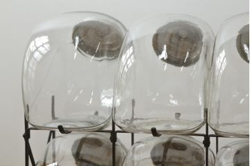 アンティーク雑貨　当時物　昭和レトロ　12連猫瓶(ガラス瓶、菓子瓶、菓子びん、菓子ビン)(R-075985)