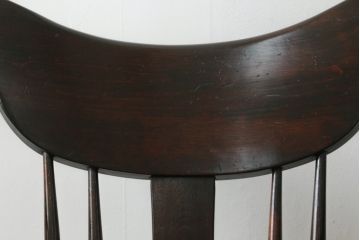 和製ビンテージ　松本民芸家具　くつろぎの時間におすすめの#39A型ロッキングチェア(板座チェア、アームチェア、揺り椅子、イス、ヴィンテージ)(定価約20万円)(R-075986)