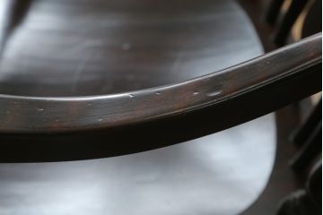 和製ビンテージ　松本民芸家具　くつろぎの時間におすすめの#39A型ロッキングチェア(板座チェア、アームチェア、揺り椅子、イス、ヴィンテージ)(定価約20万円)(R-075986)