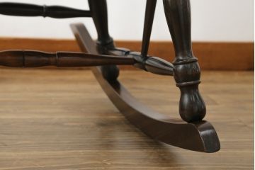 和製ビンテージ　松本民芸家具　くつろぎの時間におすすめの#39A型ロッキングチェア(板座チェア、アームチェア、揺り椅子、イス、ヴィンテージ)(定価約20万円)(R-075986)