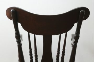 和製ビンテージ　松本民芸家具　くつろぎの時間におすすめの#39A型ロッキングチェア(板座チェア、アームチェア、揺り椅子、イス、ヴィンテージ)(定価約20万円)(R-075986)