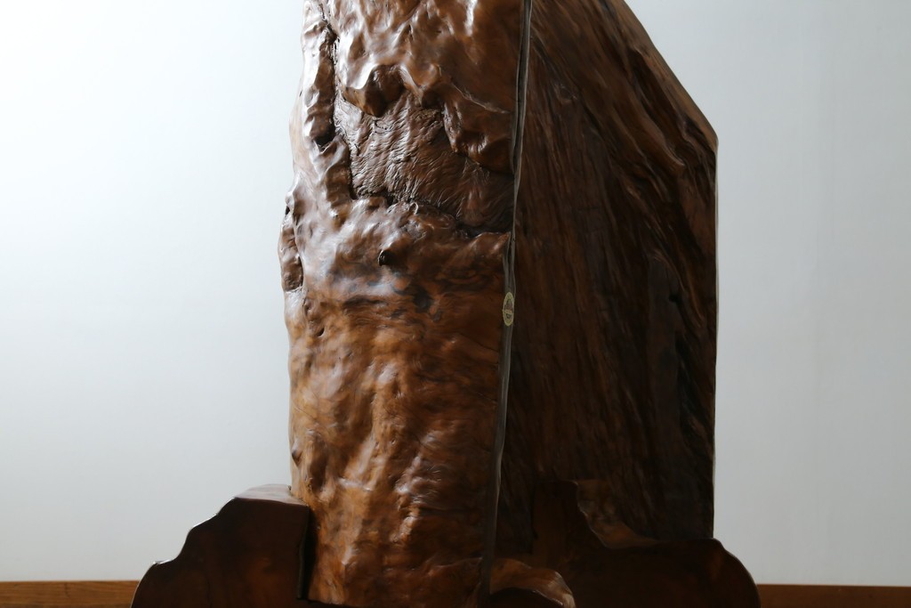 中古　特大!!　漆塗り　木の質感そのままで存在感抜群!屋久杉材の衝立て　定価約400万円　(R-075989)