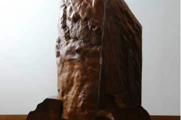 中古　特大!!　漆塗り　木の質感そのままで存在感抜群!屋久杉材の衝立て　定価約400万円　(R-075989)