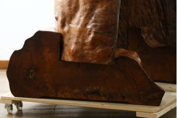 中古　特大!!　漆塗り　木の質感そのままで存在感抜群!屋久杉材の衝立て　定価約400万円　(R-075989)