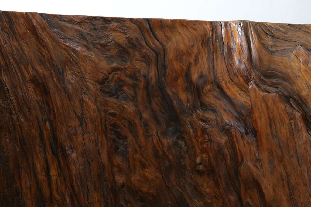 中古　特大!!　漆塗り　木の質感そのままで存在感抜群!屋久杉材の衝立て　定価約400万円　(R-075989)