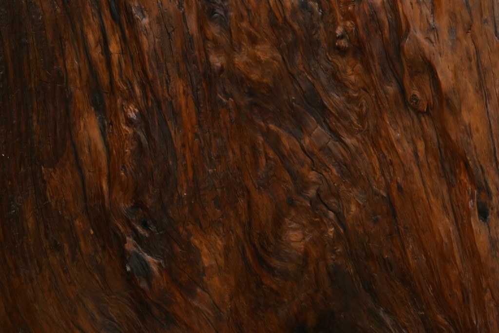 中古　特大!!　漆塗り　木の質感そのままで存在感抜群!屋久杉材の衝立て　定価約400万円　(R-075989)