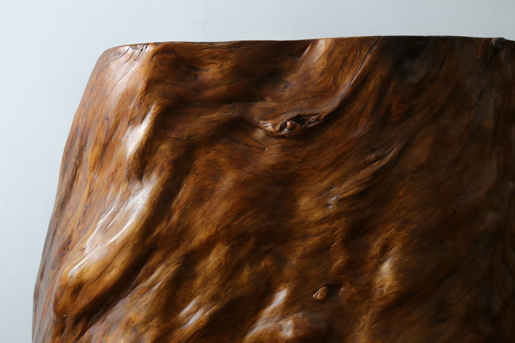 中古　特大!!　漆塗り　木の質感そのままで存在感抜群!屋久杉材の衝立て　定価約400万円　(R-075989)