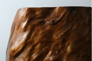 中古　特大!!　漆塗り　木の質感そのままで存在感抜群!屋久杉材の衝立て　定価約400万円　(R-075989)