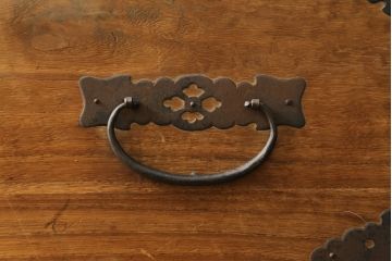 和製アンティーク　前面内部・桐材　時代を経た趣が感じられる佐渡小木箪笥(佐渡箪笥、和たんす、時代箪笥、収納箪笥、引き出し、重ねタンス)(R-075990)